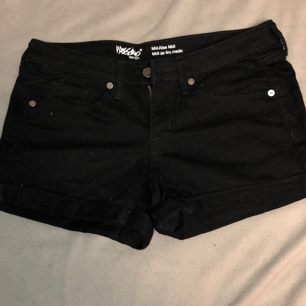 Black Jean Shorts
